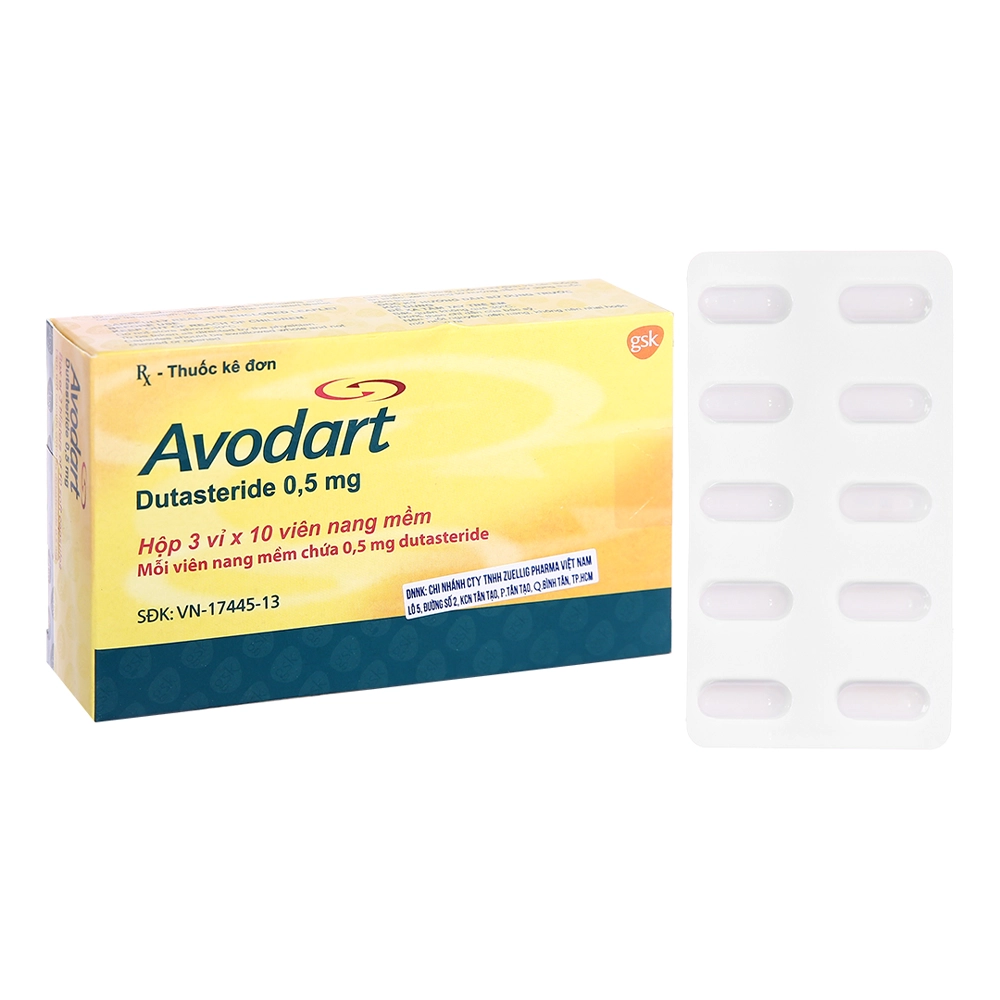 Avodart 0.5 (Dutasteride 0.5mg) GSK 3 vỉ x 10 viên