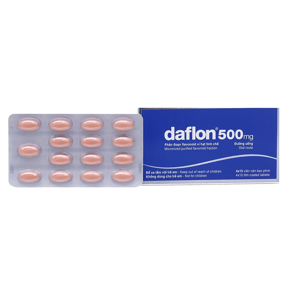 Daflon 500mg Servier 4 vỉ x 15 viên