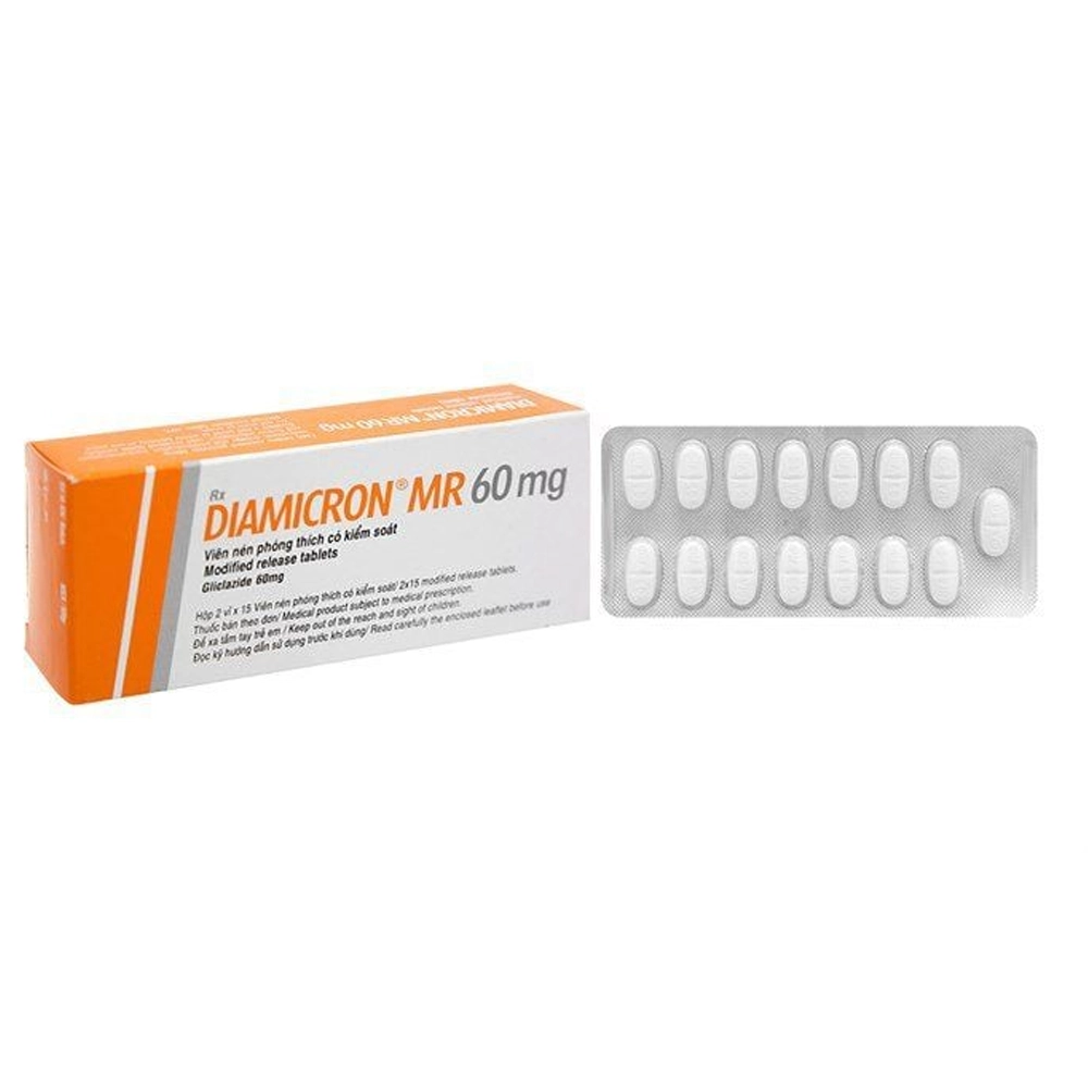 Diamicron MR 60mg (Gliclazide 60mg) 2 vỉ x 30 viên