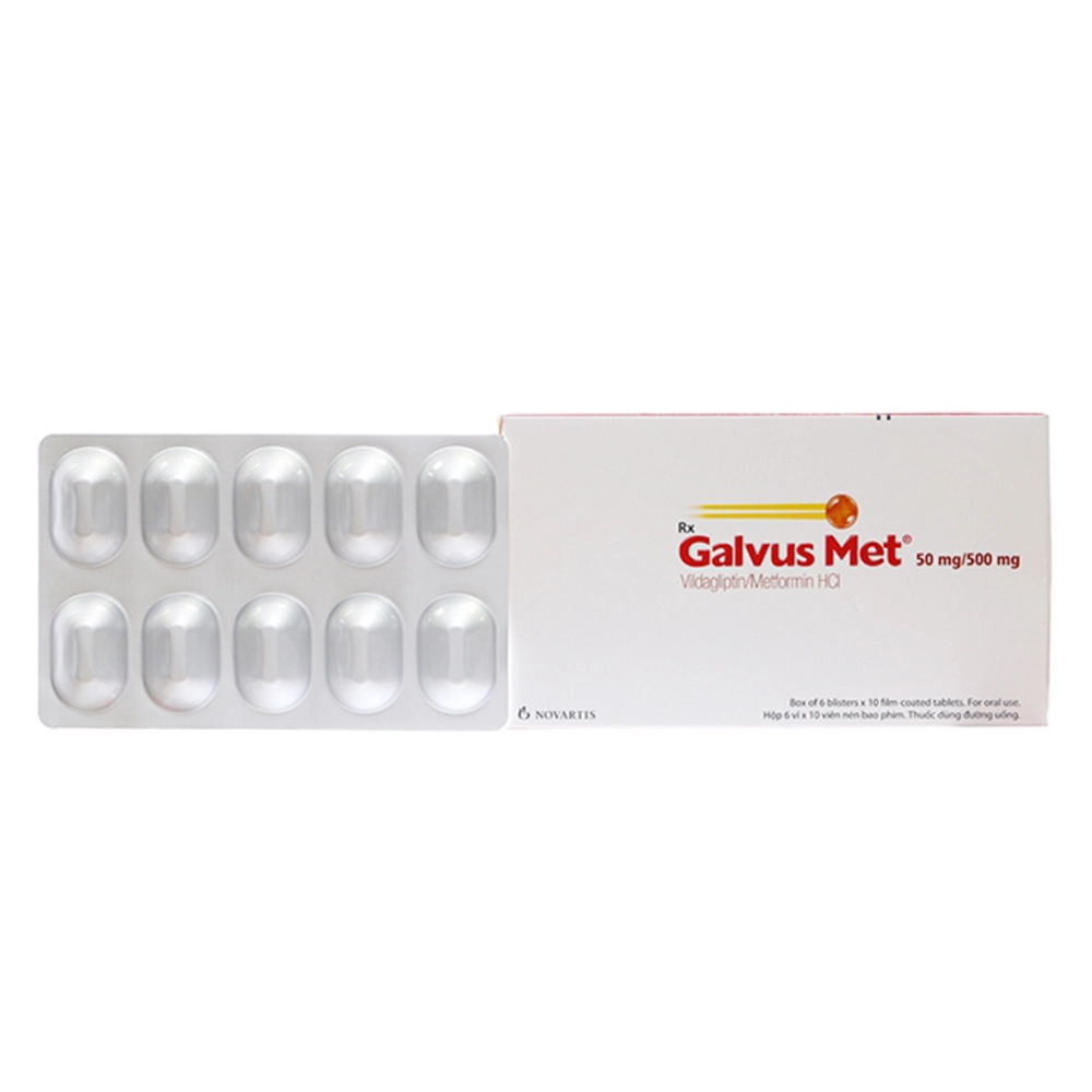 Galvus Met 50mg/500mg Novartis 6 vỉ x 10 viên