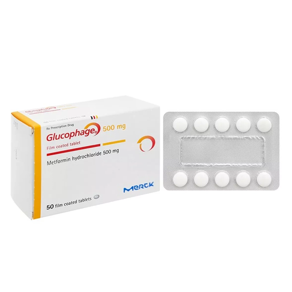Glucophage 500mg Merck 5 vỉ x 10 viên