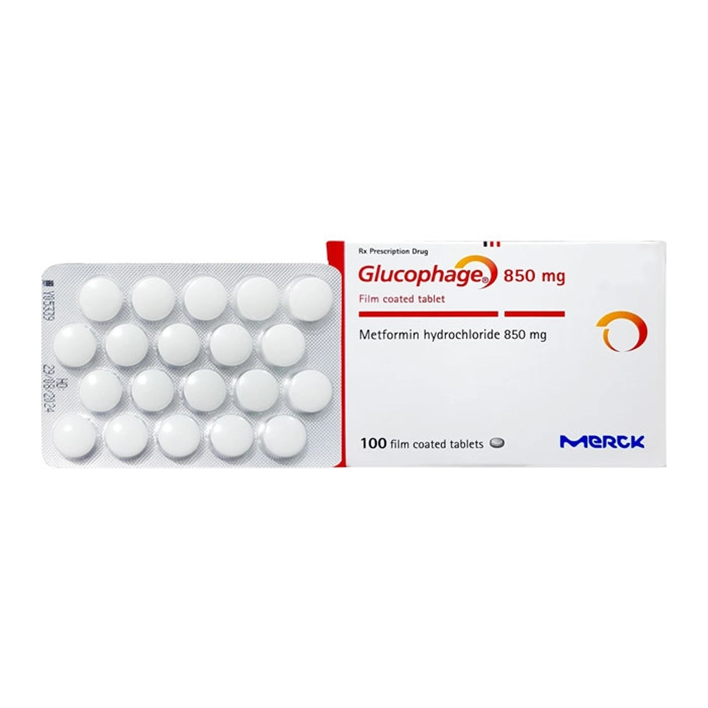 Glucophage 850mg Merck 5 vỉ x 20 viên
