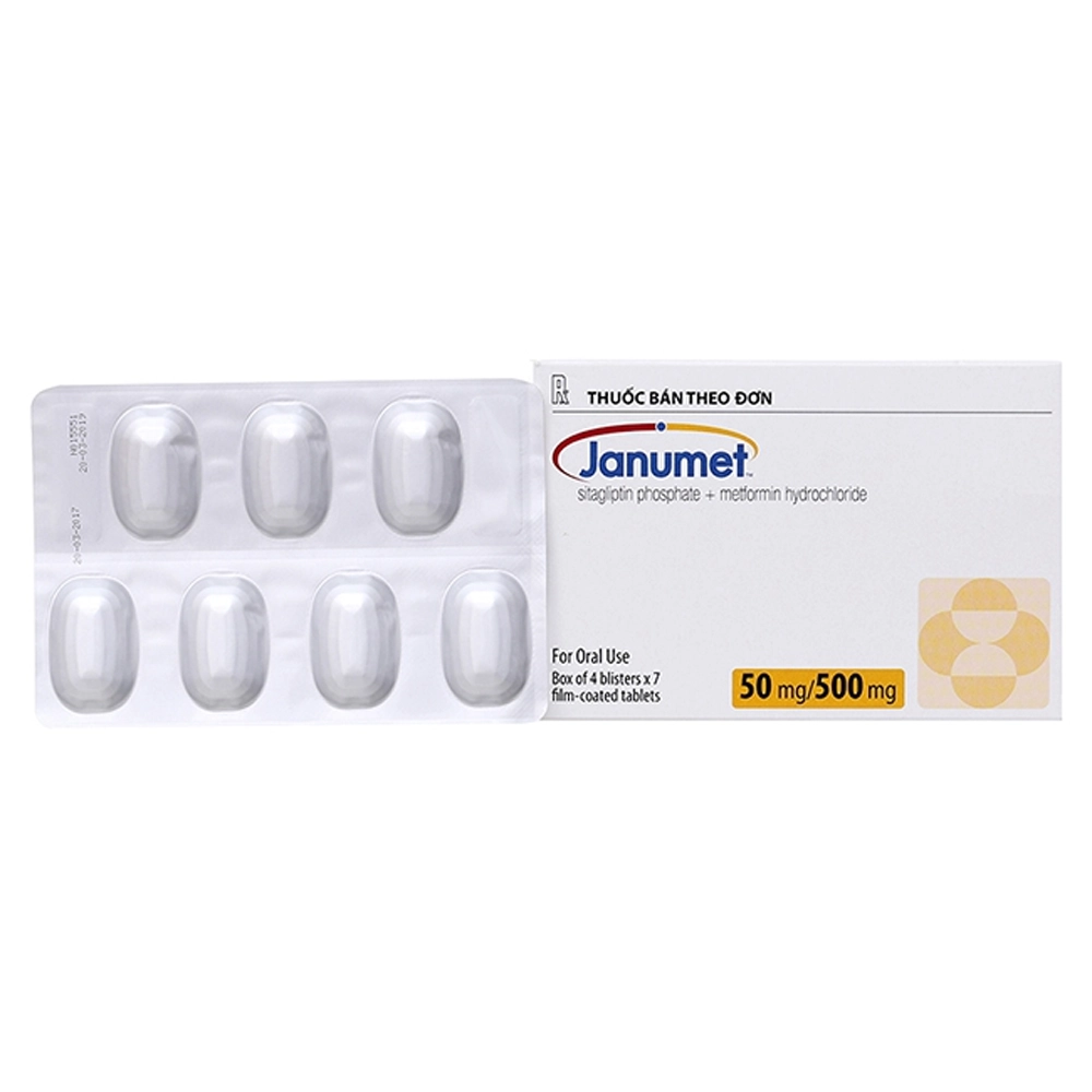 Janumet 50mg/500mg MSD 4 vỉ x 7 viên