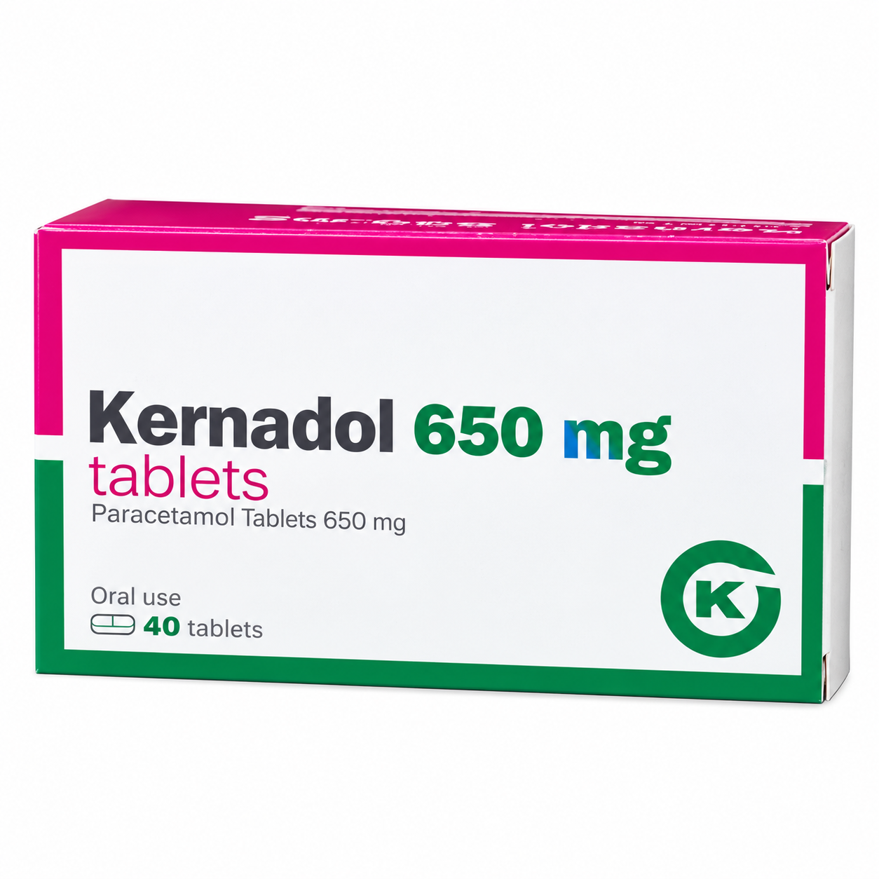 Kernadol 650 ( Paracetamol 650mg ) kern Pharma 4 vỉ x 10 viên