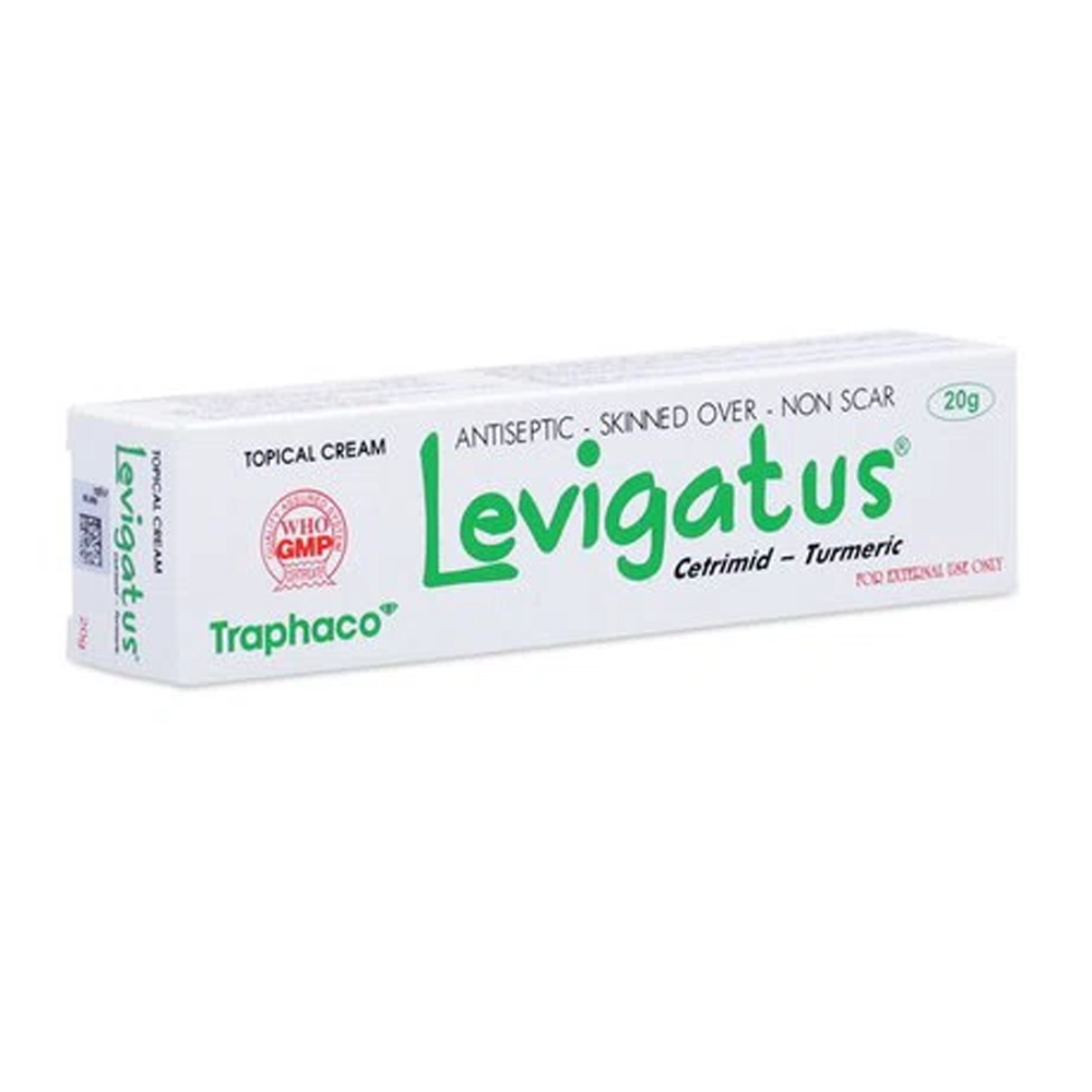 Levigatus (Cetrimid/Nghệ 100 mg/0.07 ml) Traphaco 1 tuýp x 20g
