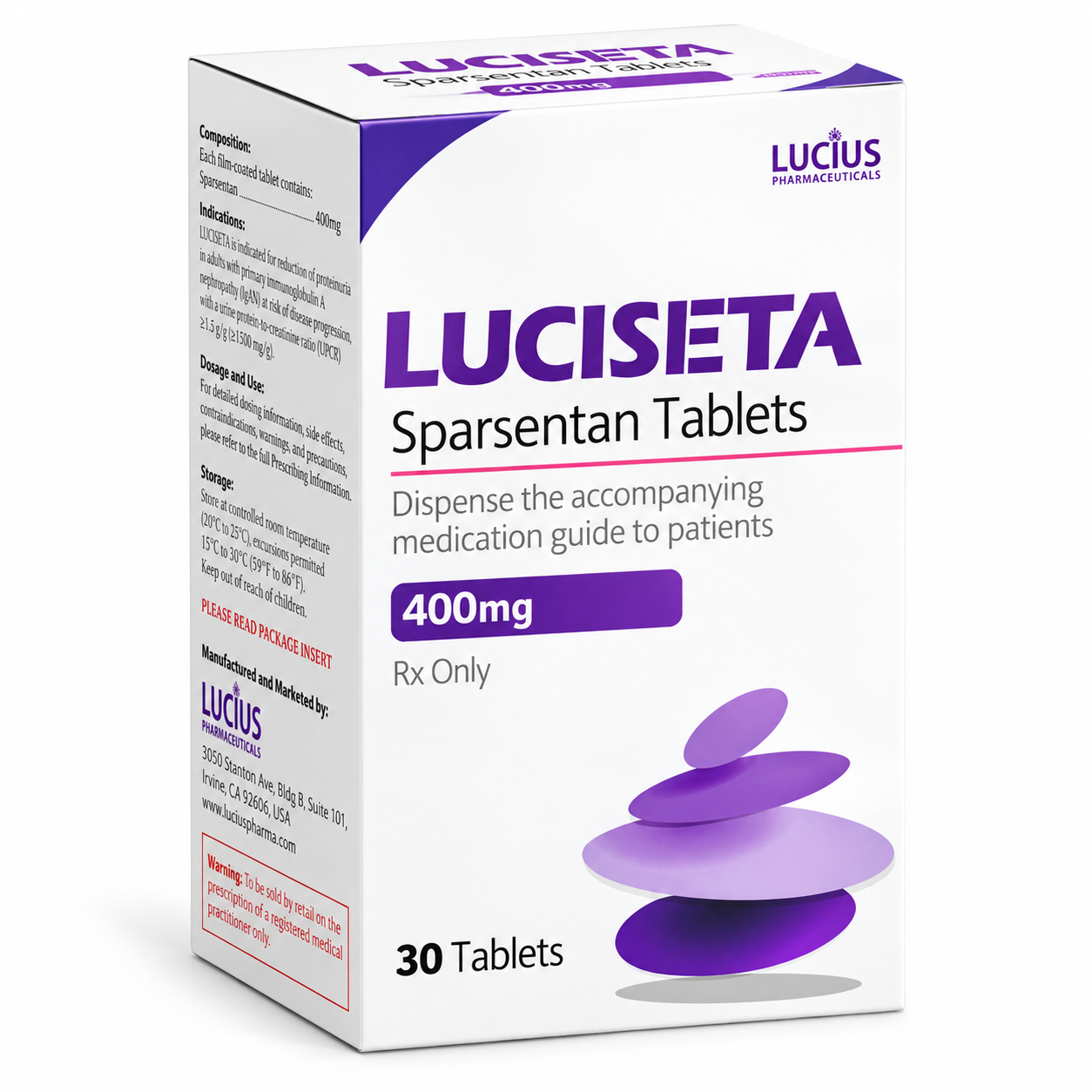 Luciseta 400 ( Sparsentan 400mg ) Lucius 30 viên