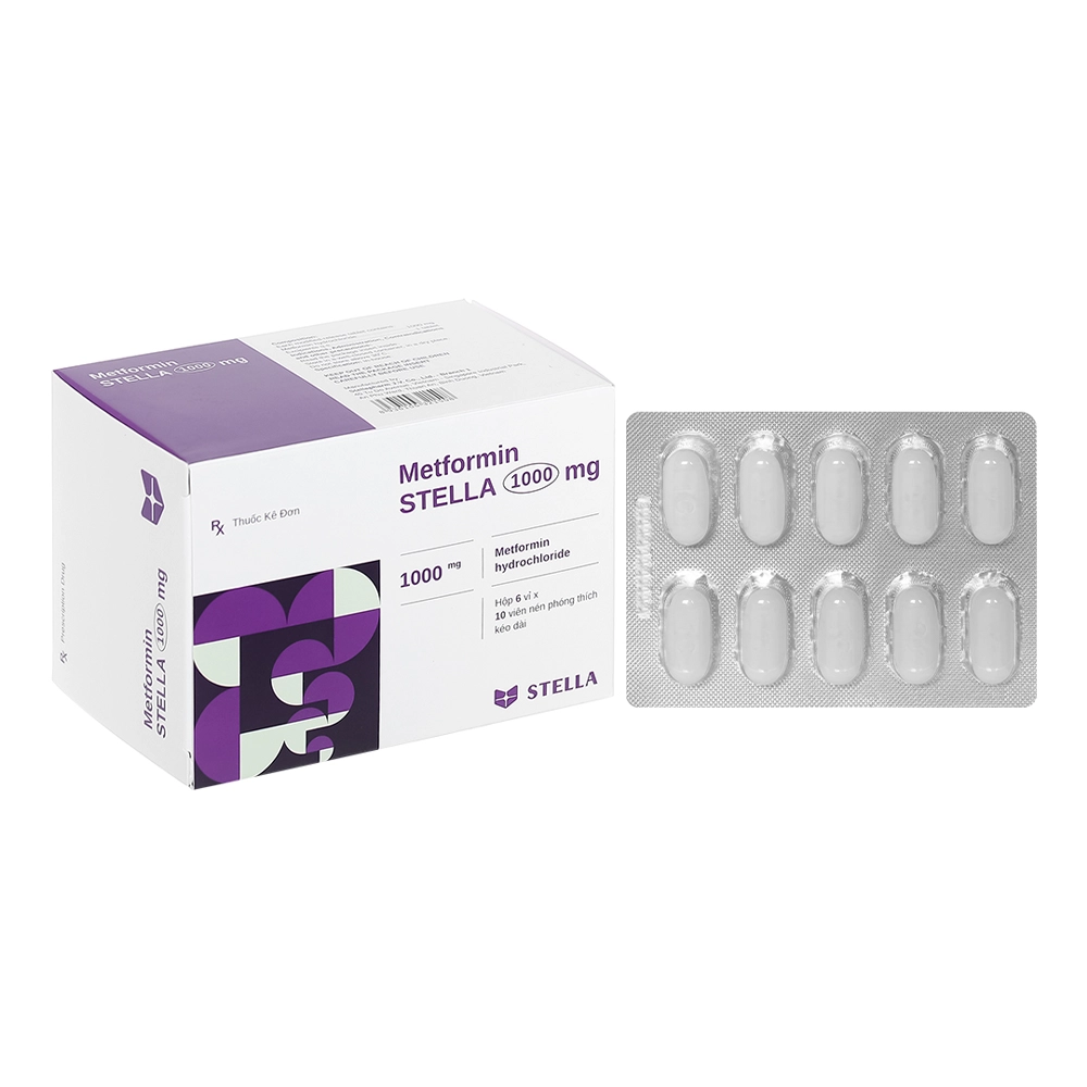 Metformin 1000mg Stella 6 vỉ x 10 viên