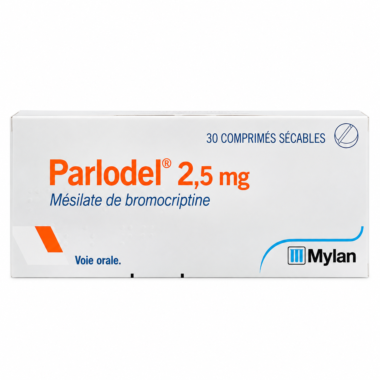 Parlodel 2,5mg ( Bromocriptin 2,5mg ) Mylan 3 vỉ x 10 viên