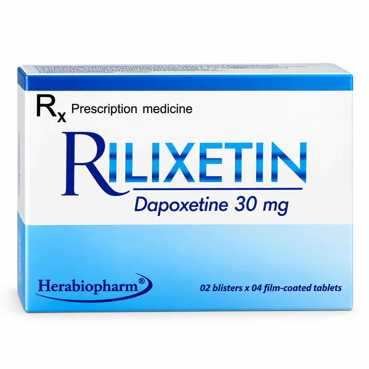 Rilixetin 30 ( Dapoxetin 30mg ) Herabiopharm 2 vỉ x 4 viên