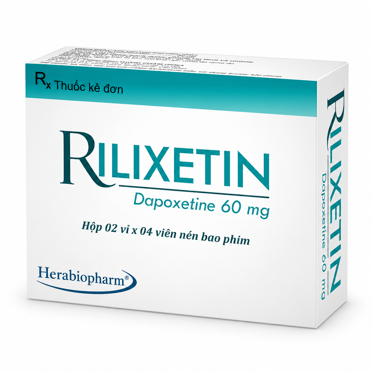 Rilixetin 60 ( Dapoxetin 60mg ) Herabiopharm 2 vỉ x 4 viên