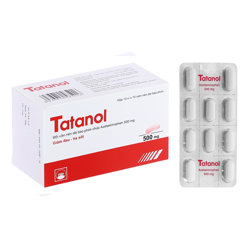Tatanol 500 mg Pymepharco 10 vỉ x 10 viên