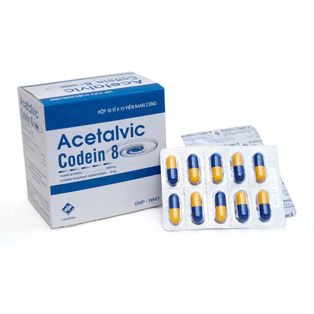 Acetalvic Codein 8 Vidipha 10 vỉ x 10 viên
