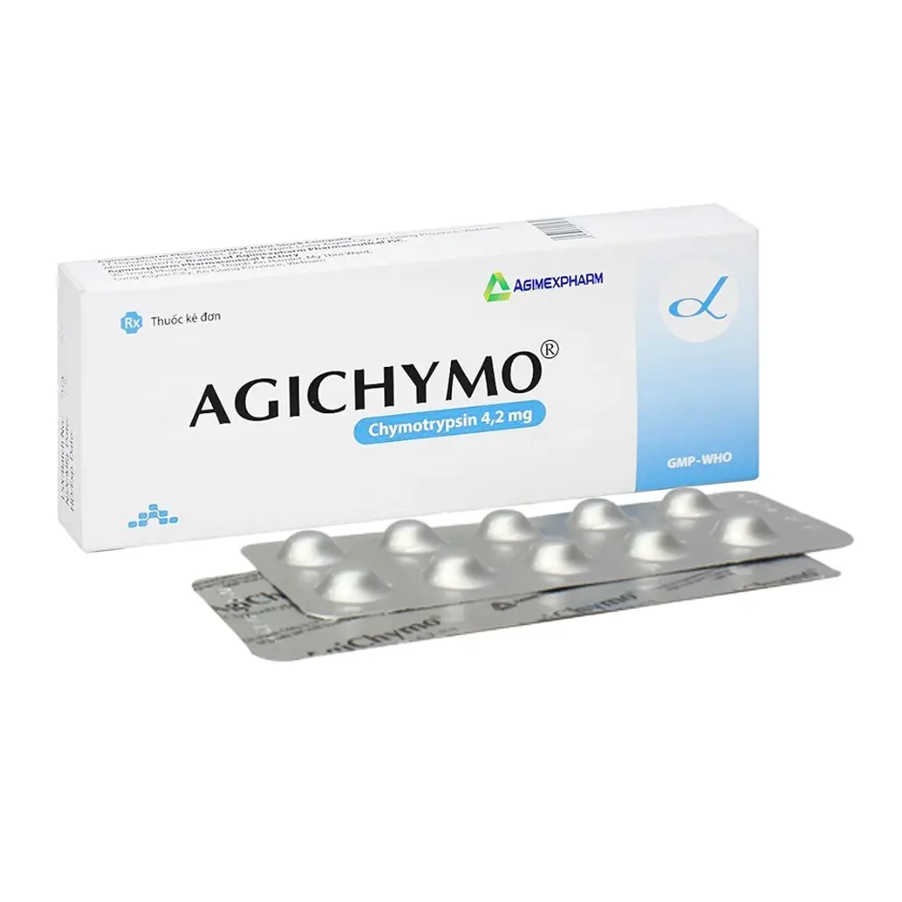 Agichymo 4.2 mg Agimexpharm 2 vỉ x 10 viên