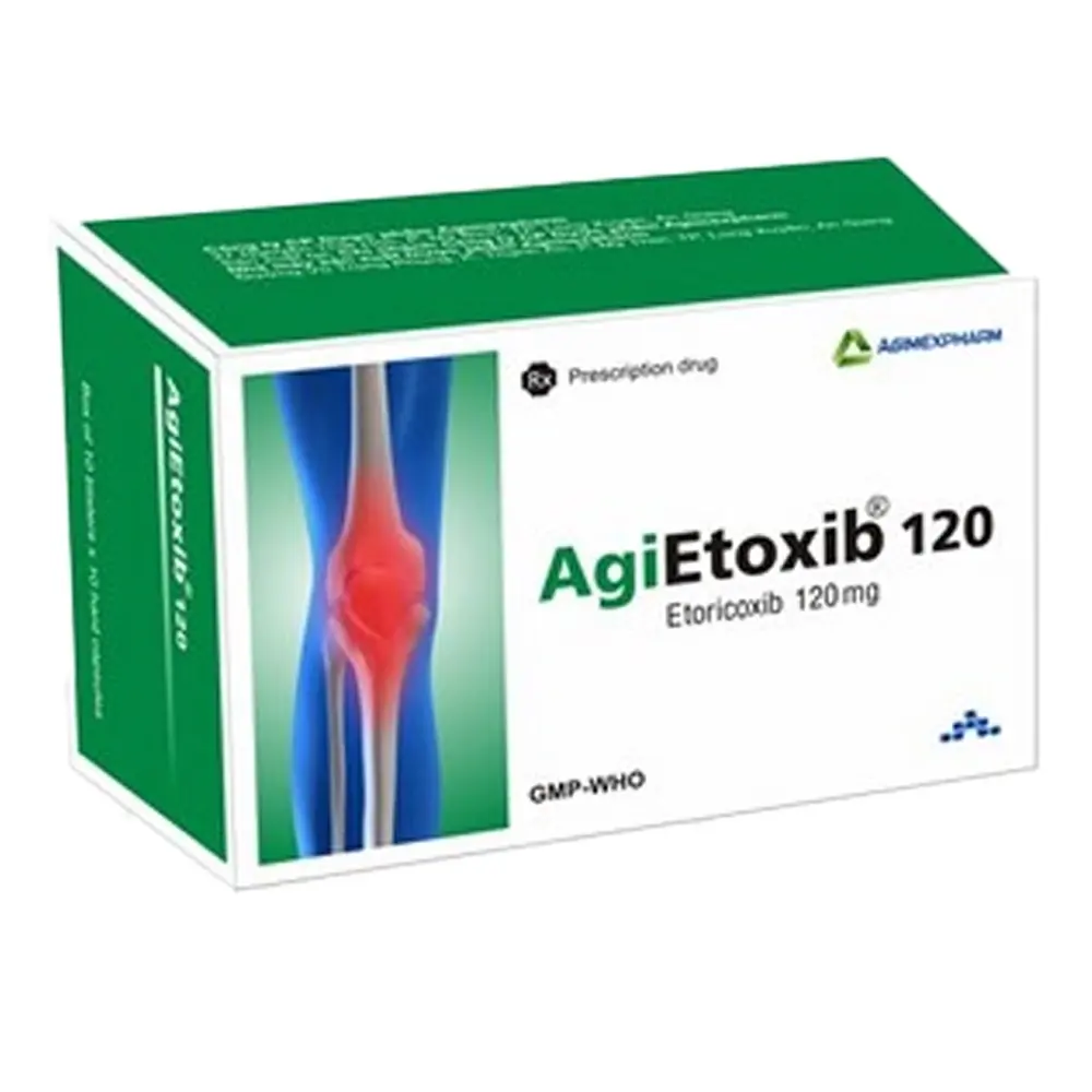 AgiEtoxib 120 (Etoricoxib 120mg) Agimexpharm 10 vỉ x 10 viên