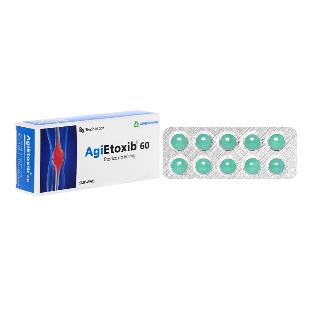 AgiEtoxib 60 Agimexpharm 3 vỉ x 10 viên