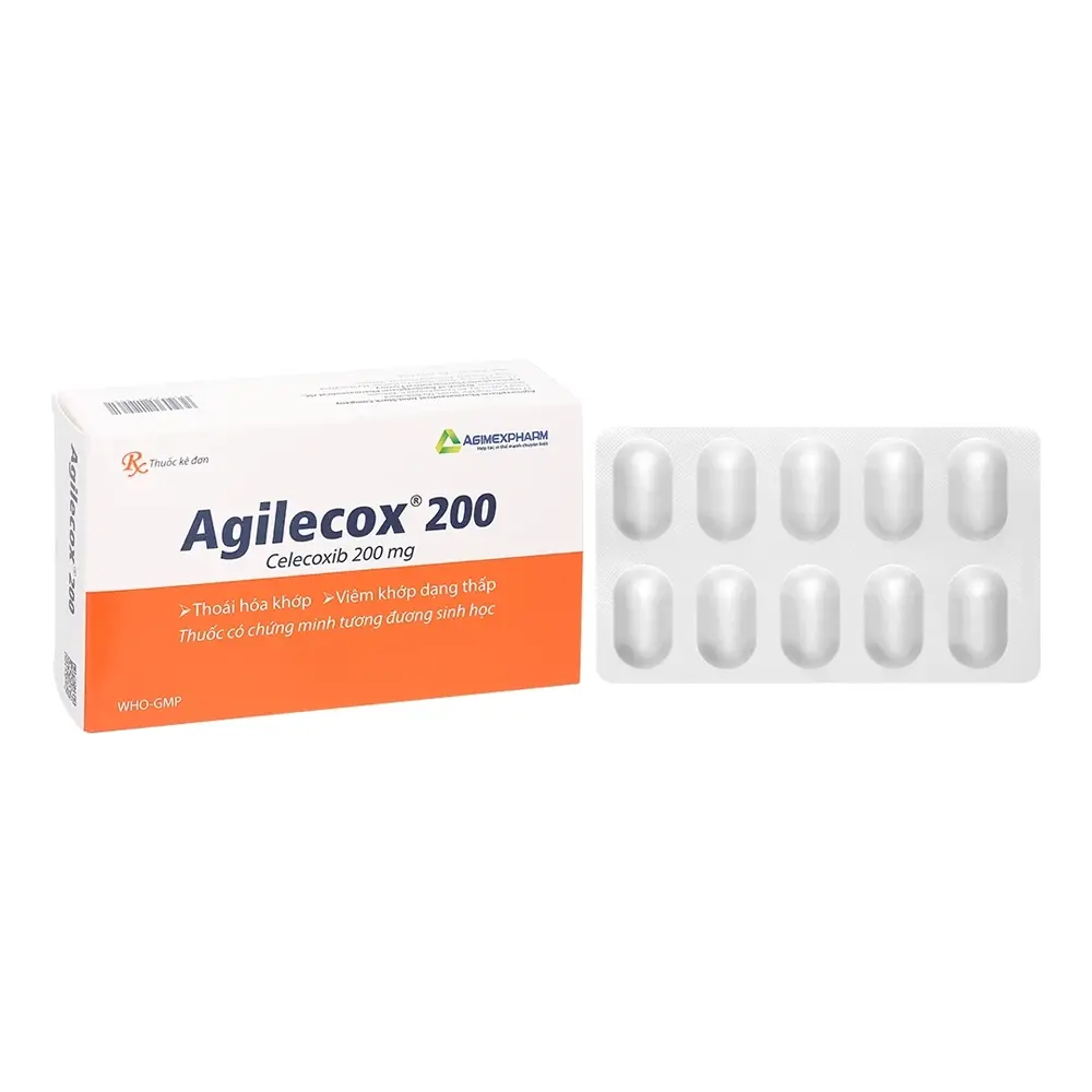 Agilecox 200 (Celecoxib 200 mg) Agimexpharm 2 vỉ x 10 viên