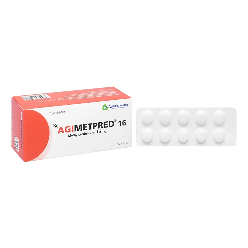 Agimetpred 16 Agimexpharm 6 vỉ x 10 viên