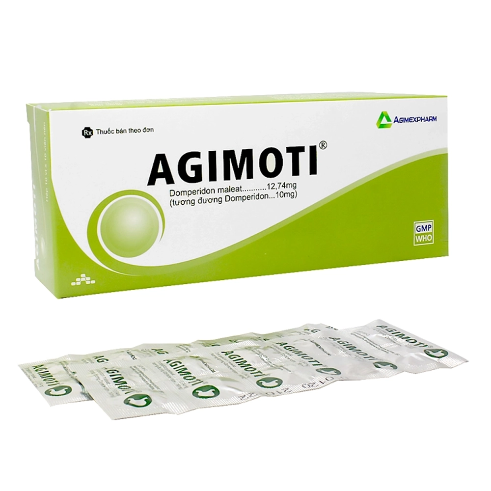 Agimoti (Domperidone 10mg) Agimexpharm 10 vỉ x 10 viên