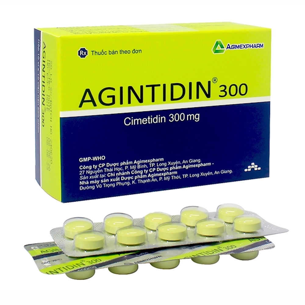 Agintidin 300 (Cimetidin 300mg) Agimexpharm 10 vỉ x 10 viên