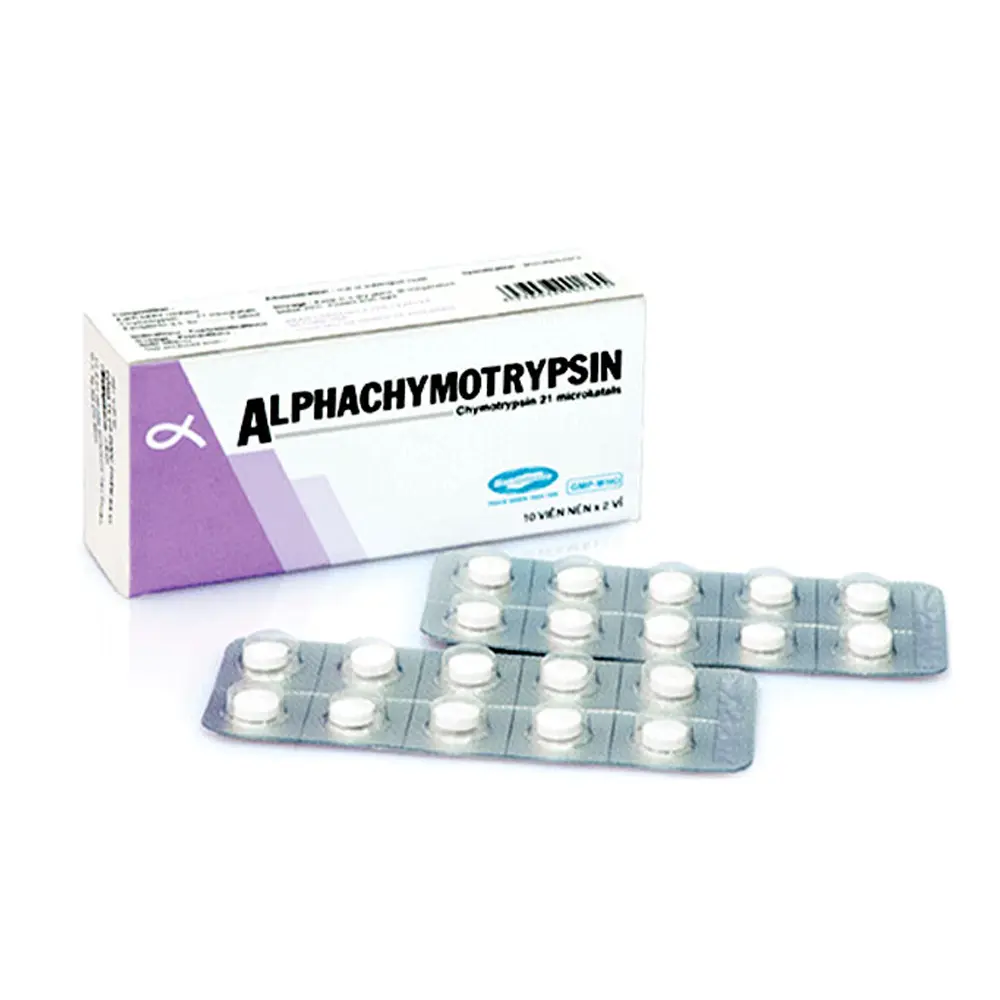 Alphachymotrypsin (Chymotrypsin 4200 USP) Savi 2 vỉ x 10 viên