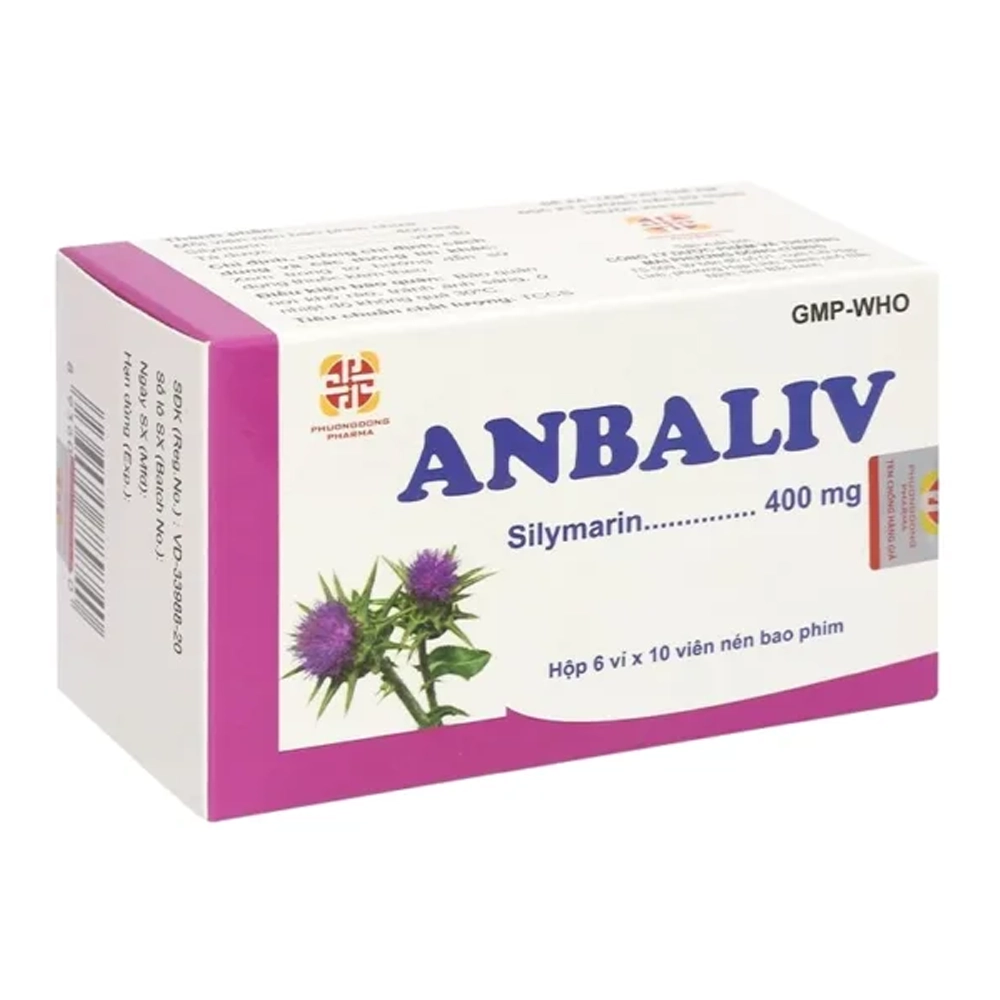 Anbaliv 400mg Phương Đông 6 vỉ x 10 viên