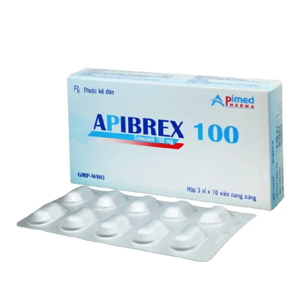 Apibrex 100 (Celecoxib 100mg) Apimed 3 vỉ x 10 viên