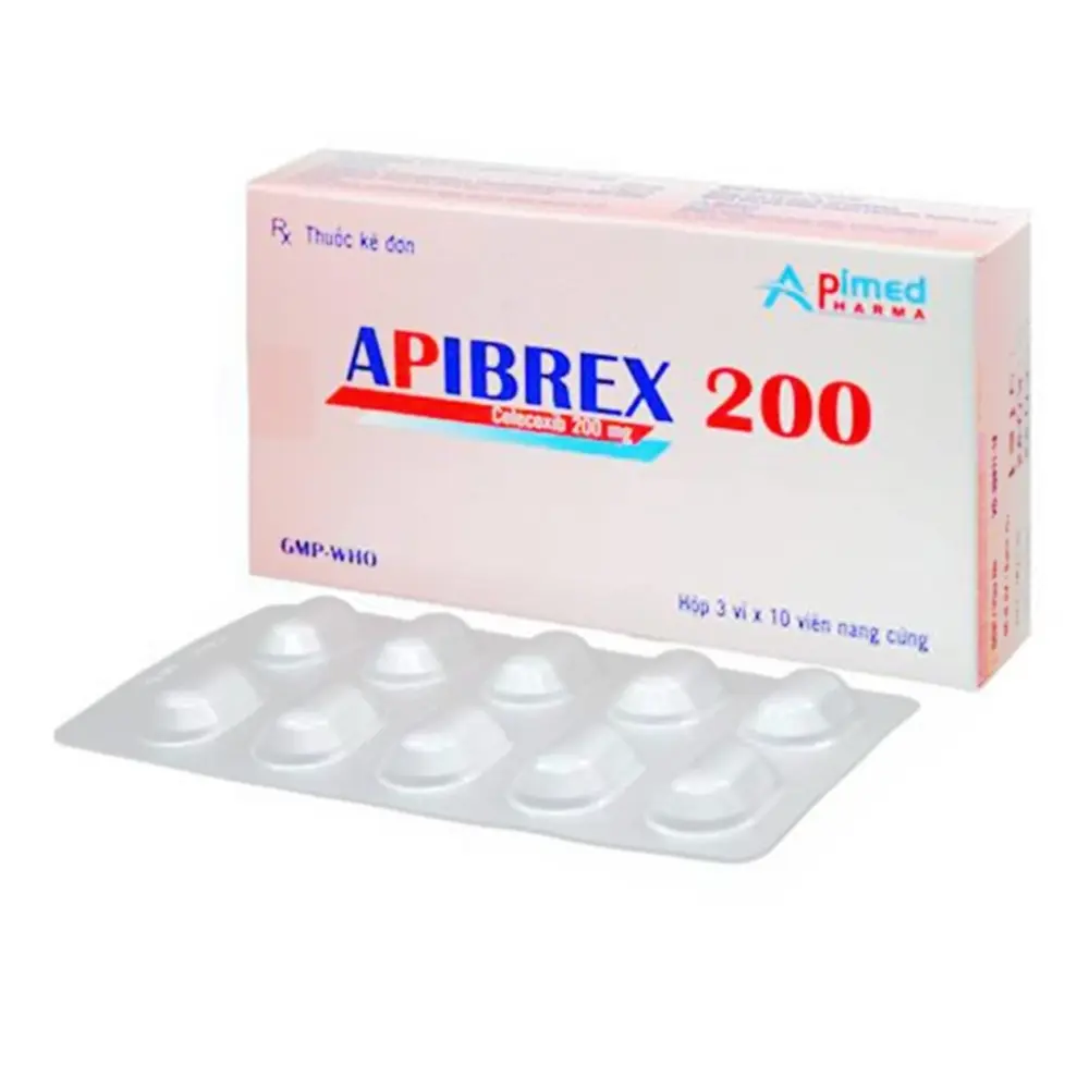 Apibrex 200 (Celecoxib 200 mg) Apimed 3 vỉ x 10 viên