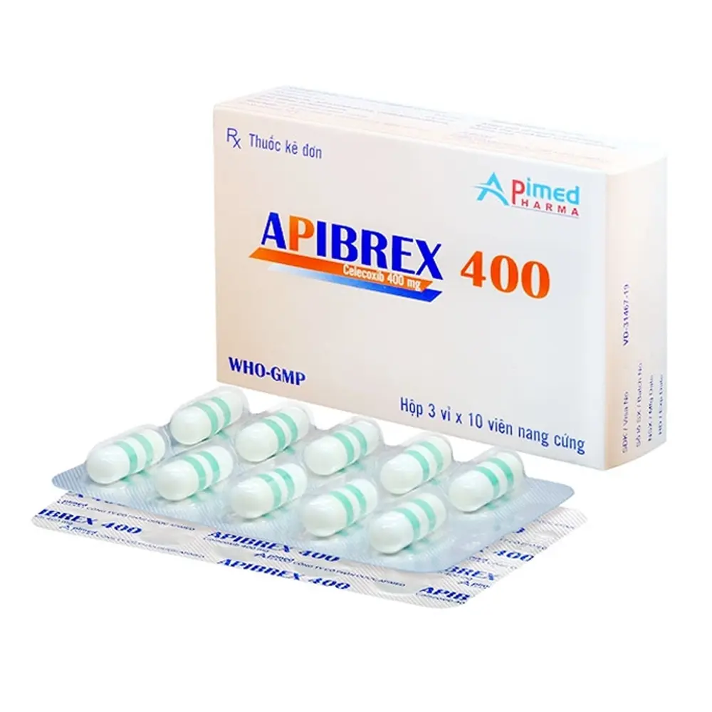 Apibrex 400 (Celecoxib 400mg) Apimed 3 vỉ x 10 viên