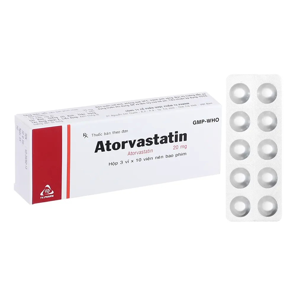 Atorvastatin 20 mg TV.Pharm 30 viên