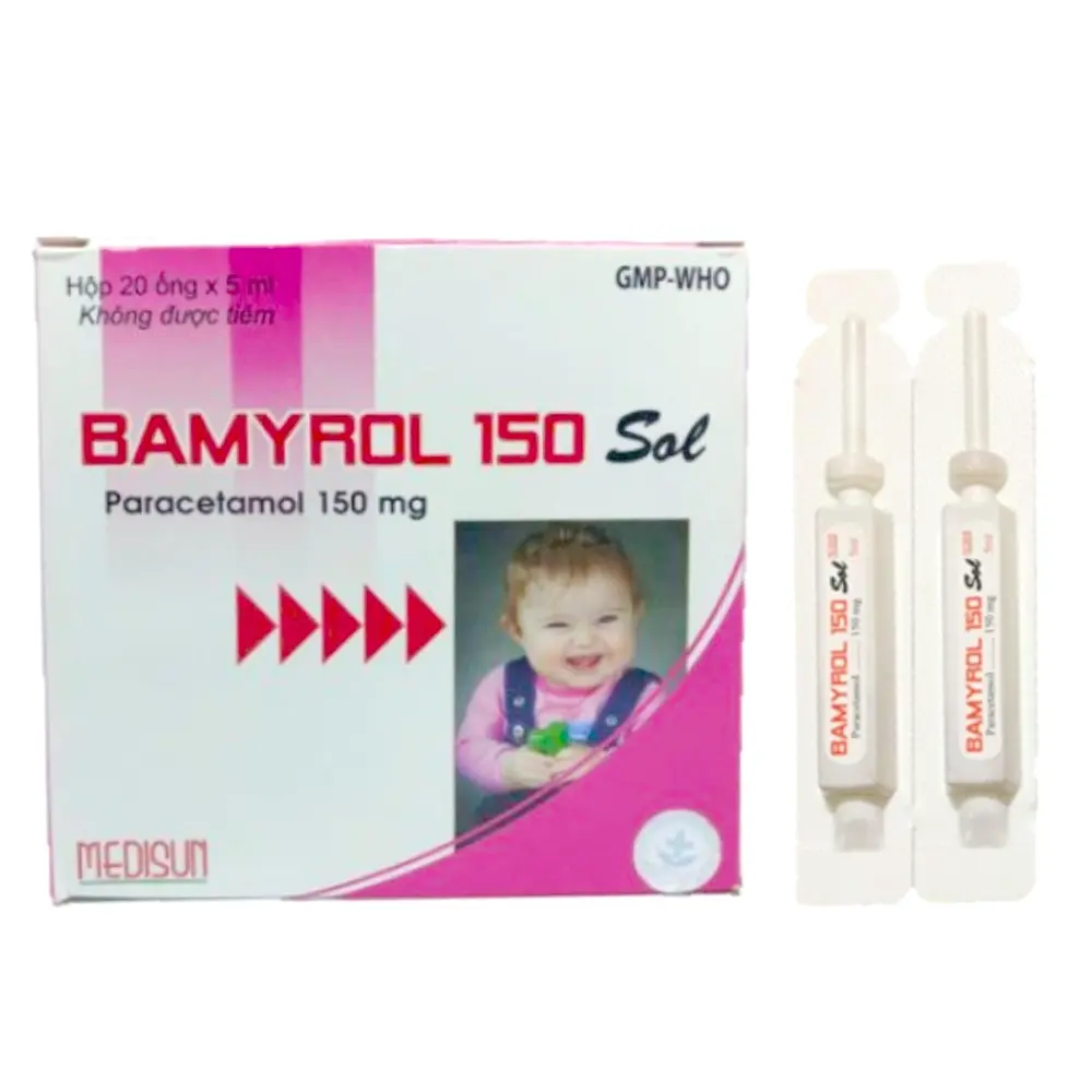 Bamyrol 150 Sol Medisun hộp 20 ống x 5ml