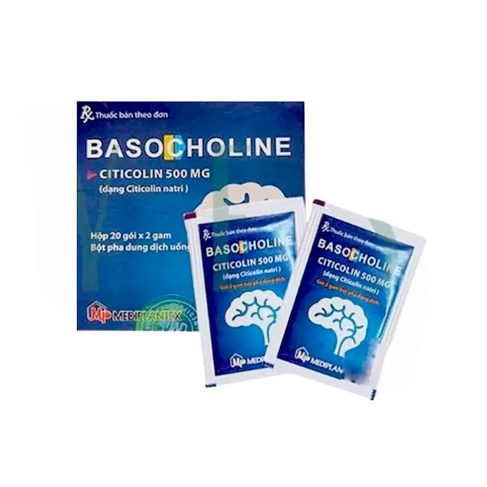 Basocholine (Citicolin 500 mg) Mediplantex 20 gói x 2g