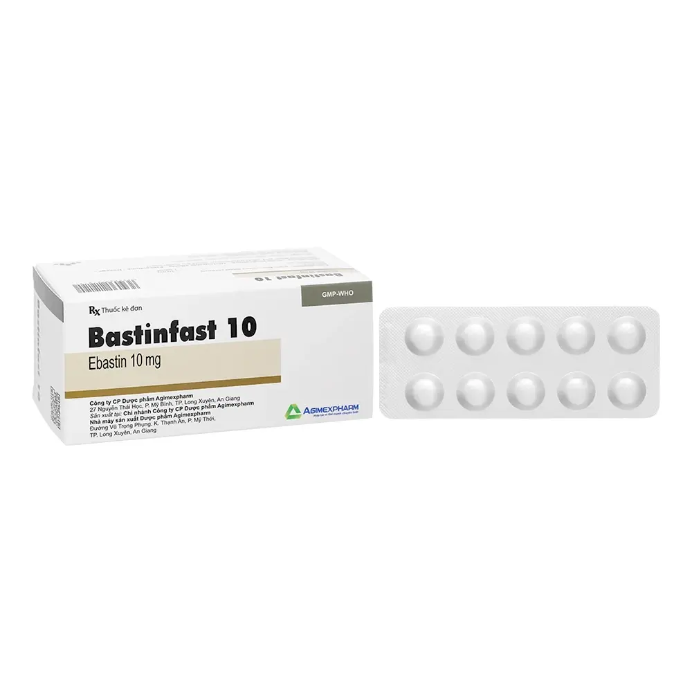 Bastinfast 10 Agimexpharm 10 vỉ x 10 viên