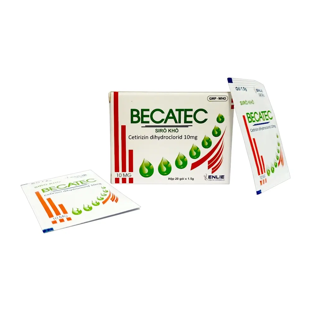 BECATEC 10mg (Cetirizin 10mg) Enlie 20 gói x 1,5g