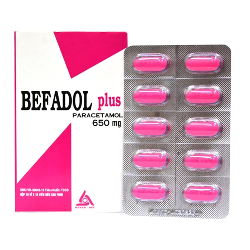 Befadol plus 650 mg Meyer-BPC 100 viên