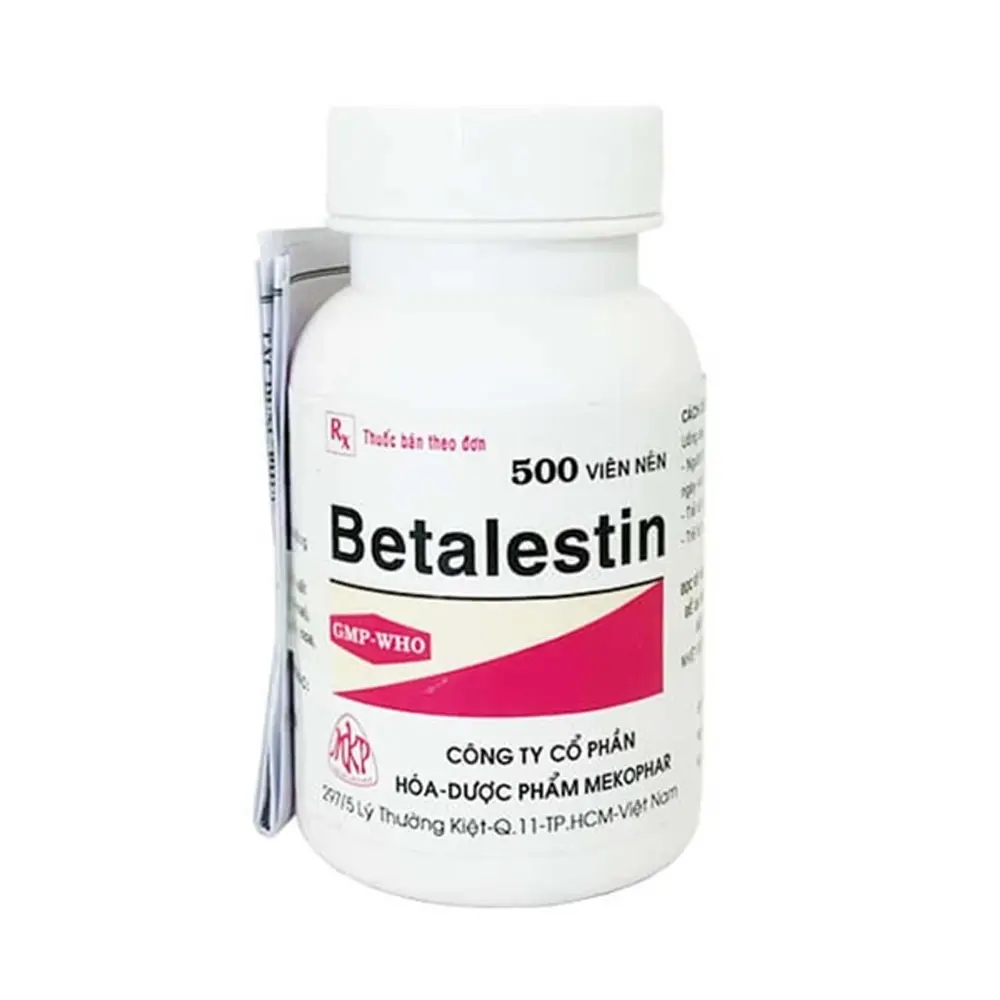 Betalestin Mekophar chai 500 viên