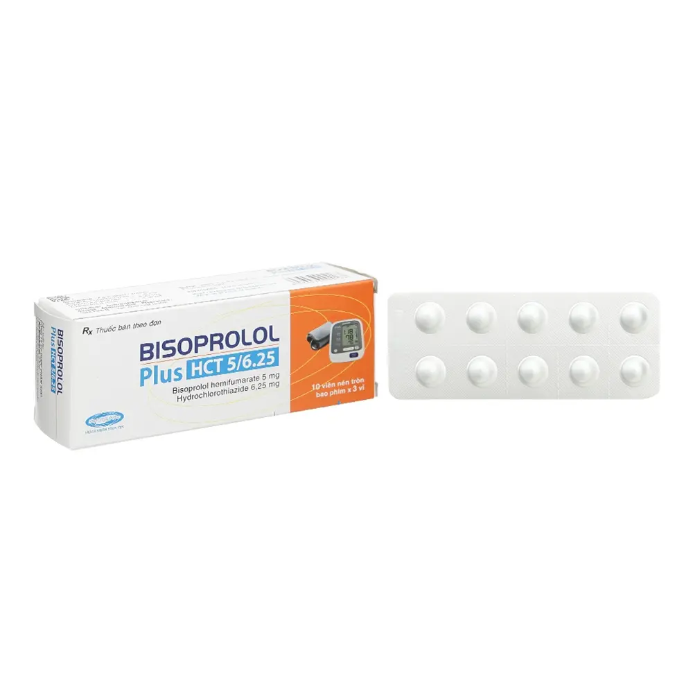 Bisoprolol Plus HCT 5/6.25 Savi 3 vỉ x 10 viên