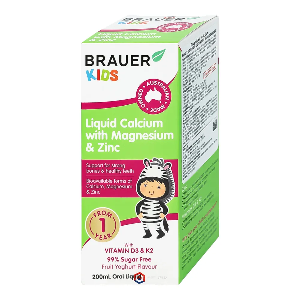 Brauer Kids Liquid Calcium with Magnesium & Zinc 200ml - 5