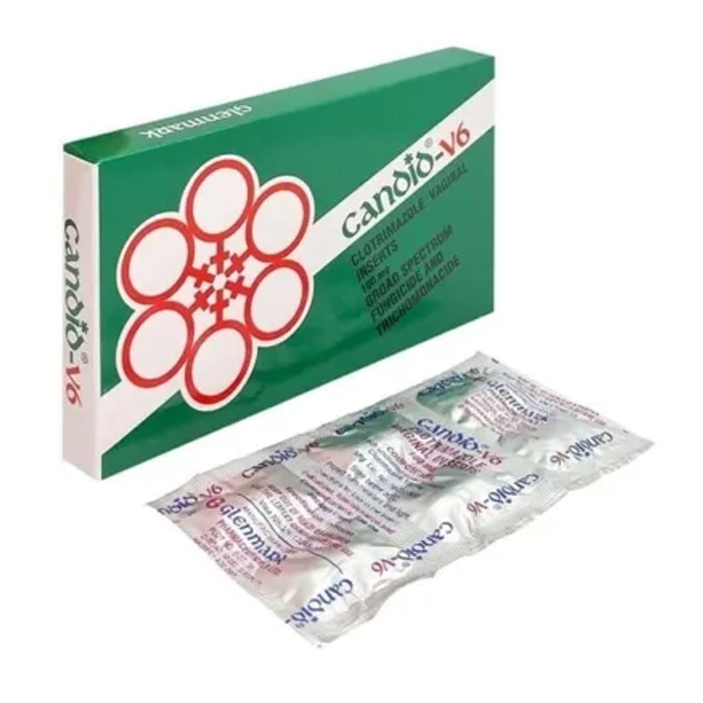 Candid-V6 Glenmark 1 vỉ x 6 viên