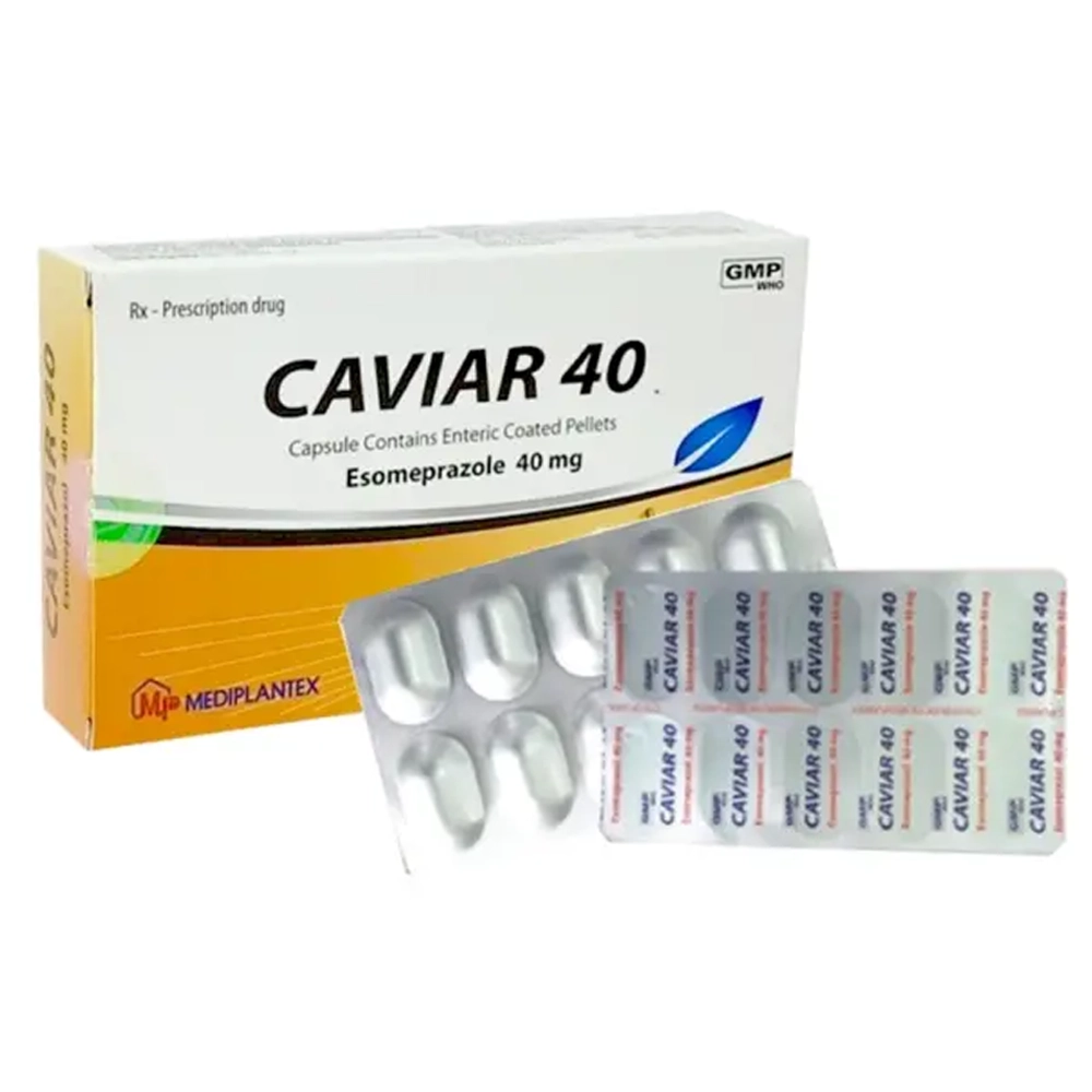 Caviar 40 (Esomeprazole 40mg) Mediplantex 3 vỉ x 10 viên