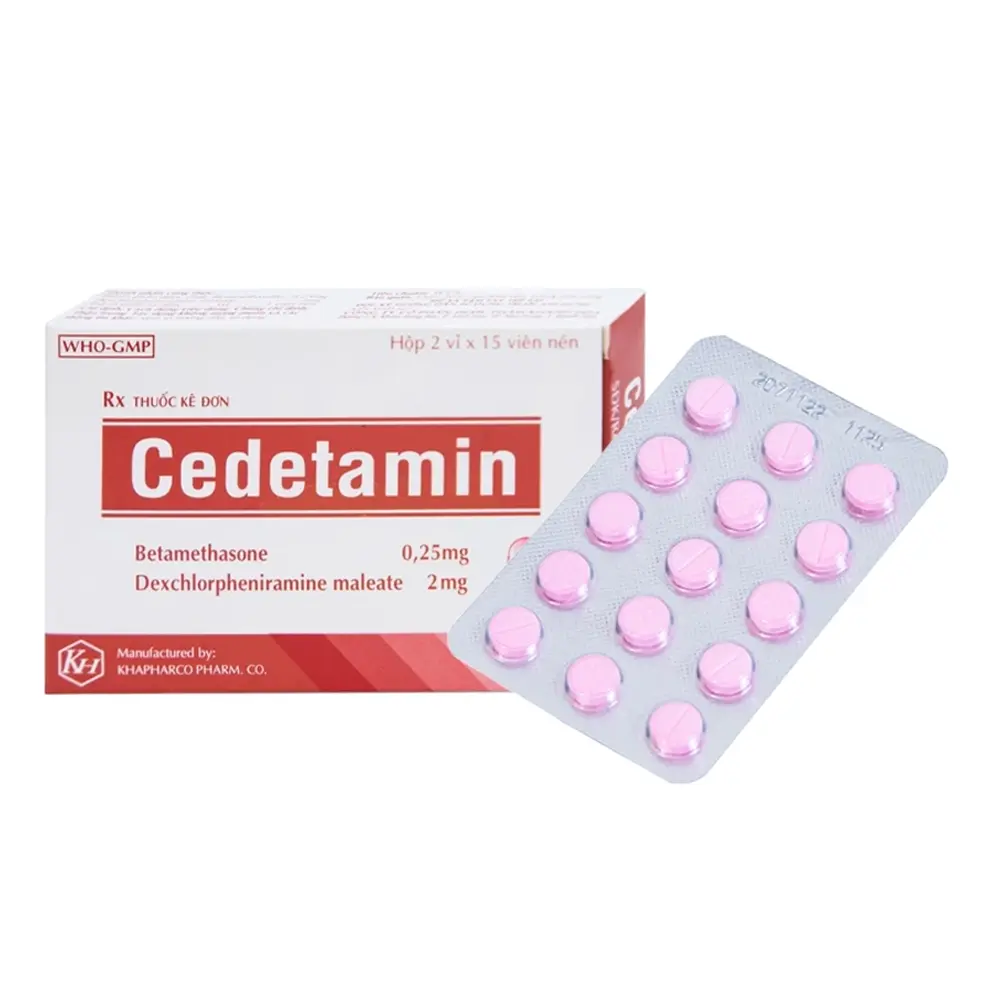 Cedetamin Khapharco 2 vỉ x 15 viên