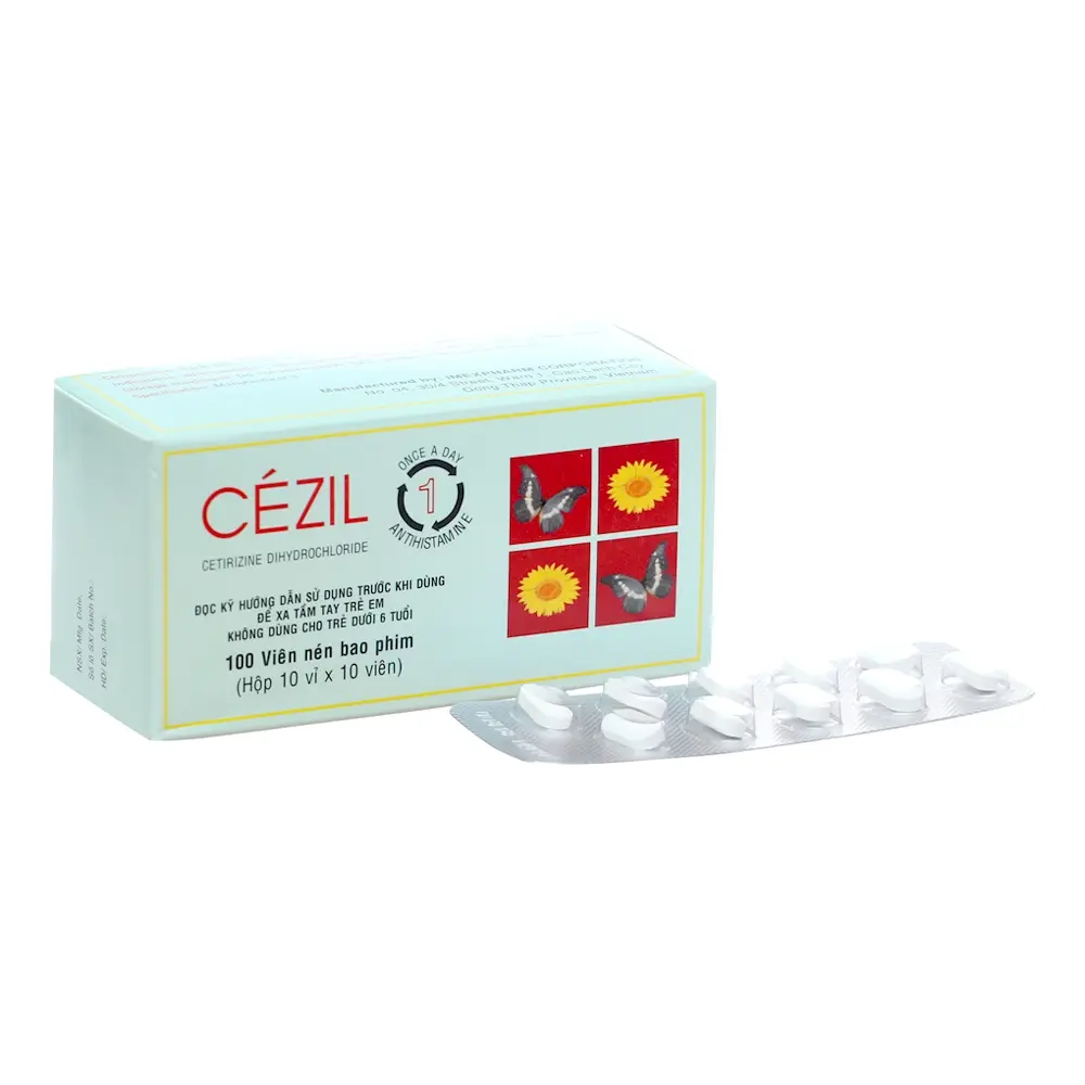 Cézil 10 mg (Cetirizin10 mg) Imexpharm 10 vỉ x 10 viên
