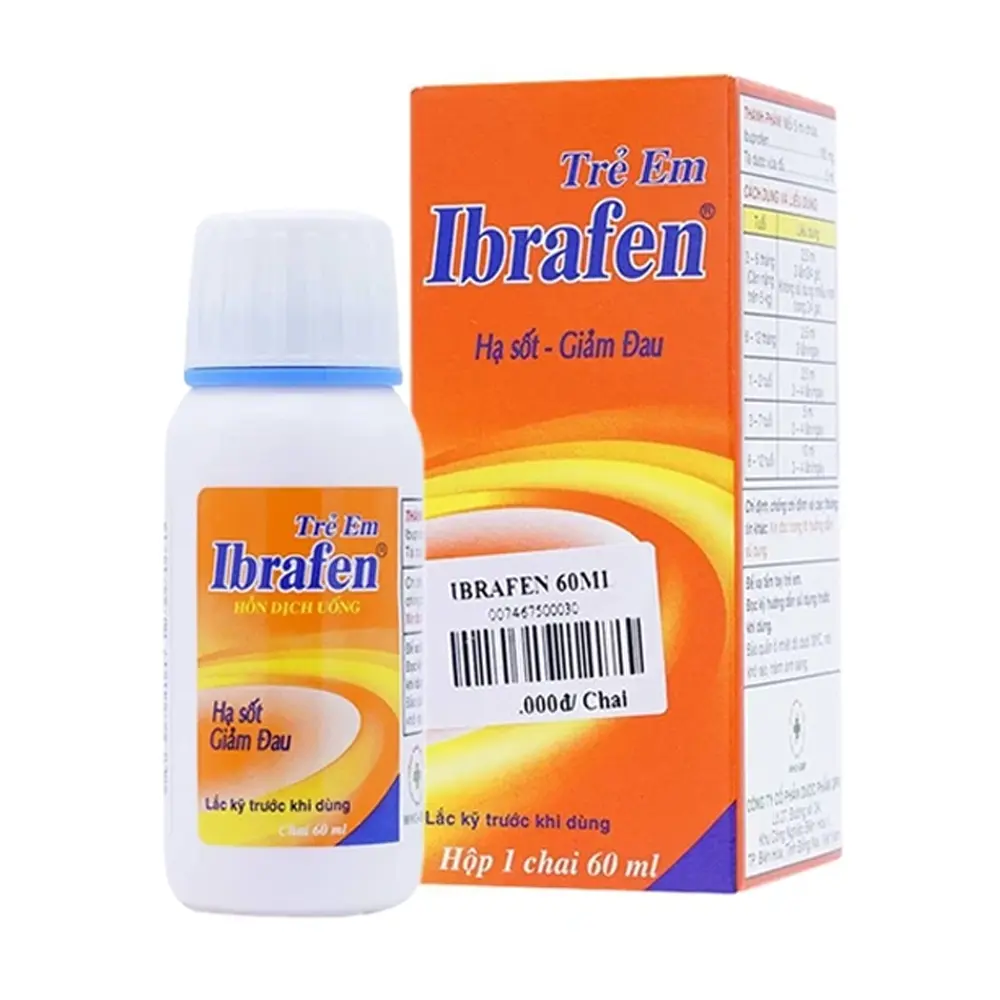 Children’s Ibrafen (Ibuprofen 100 mg) OPV chai 60ml