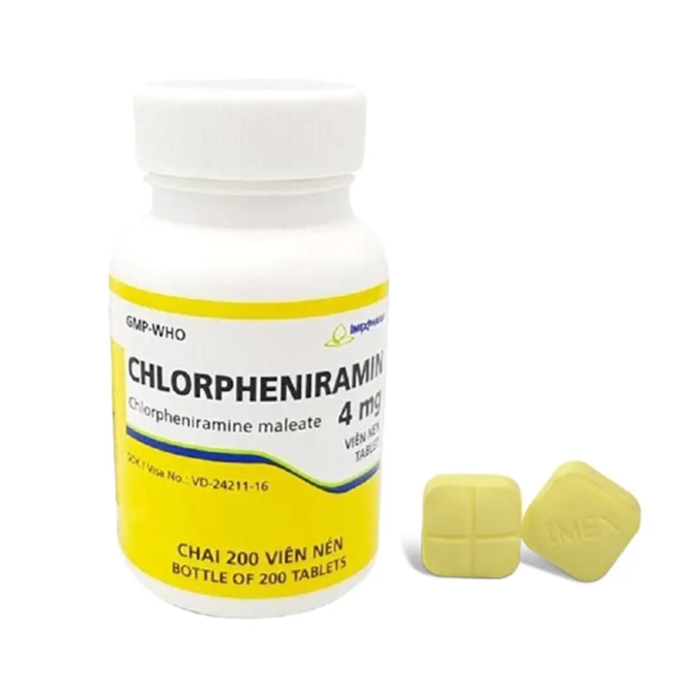 Chlorpheniramin 4mg Imexpharm 200 viên