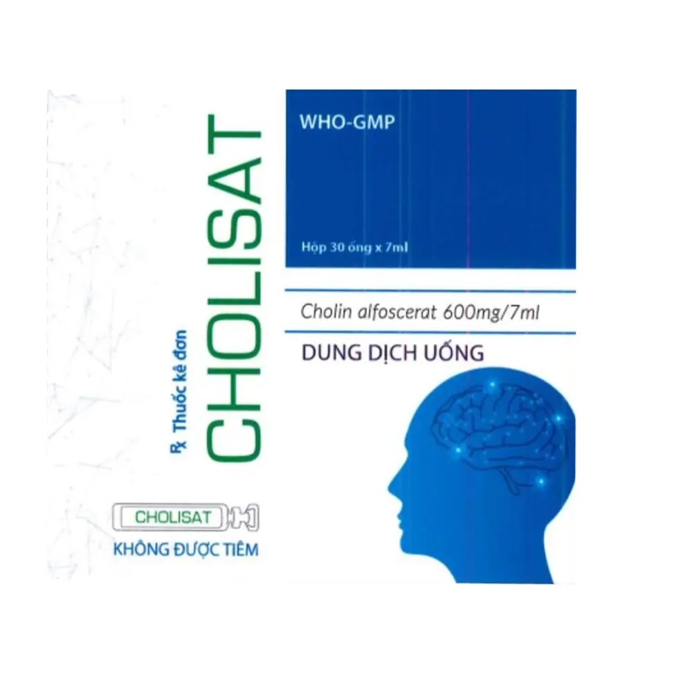 Cholisat 600 (Choline alfoscerate 600 mg/7 ml) VP-Pharm 30 ống x 7ml