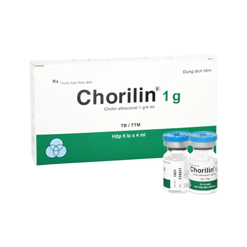 Chorilin 1 (Choline alfoscerate 1 g) Bidiphar 5 lọ x 4ml