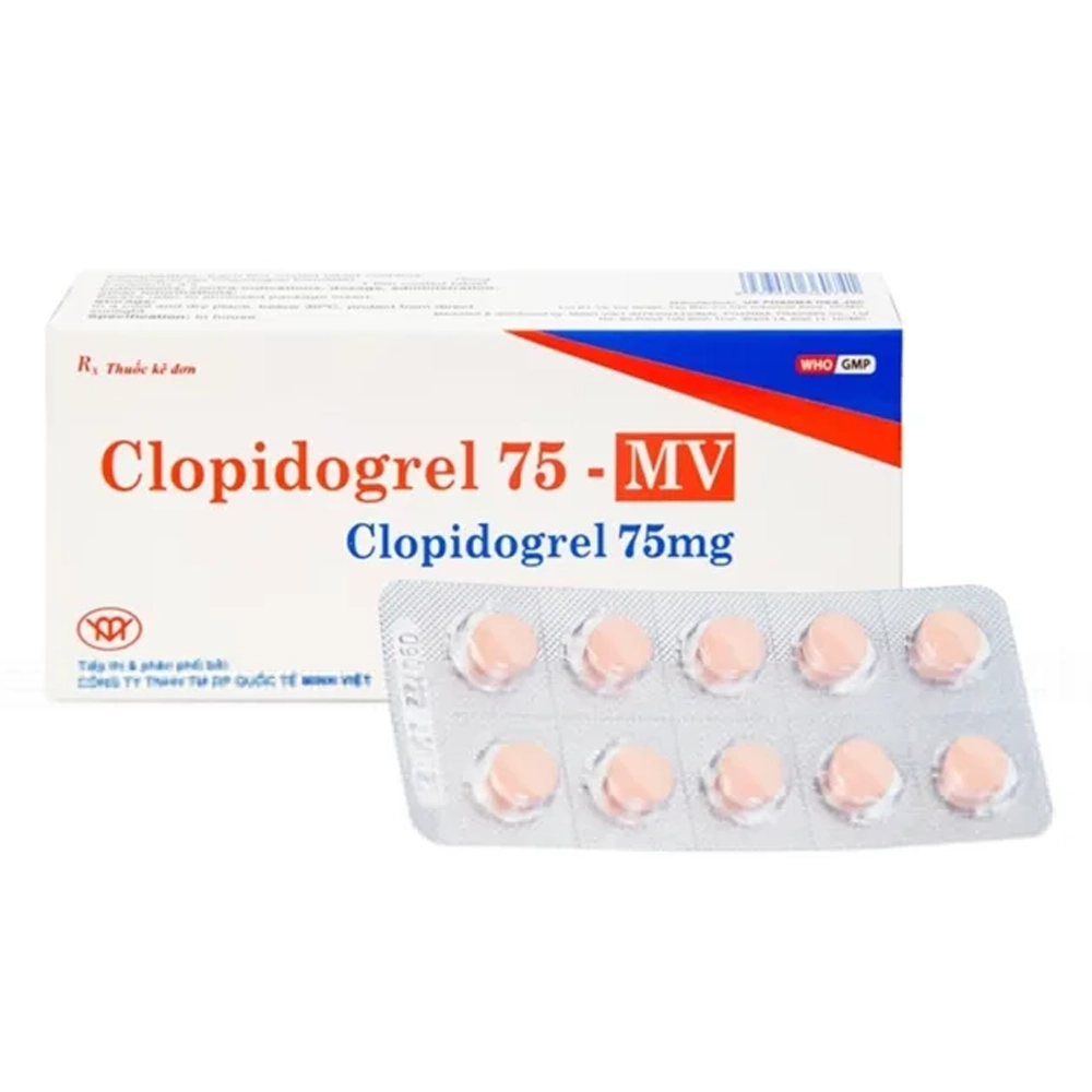 Clopidogrel 75-MV US Pharma 3 vỉ x 10 viên