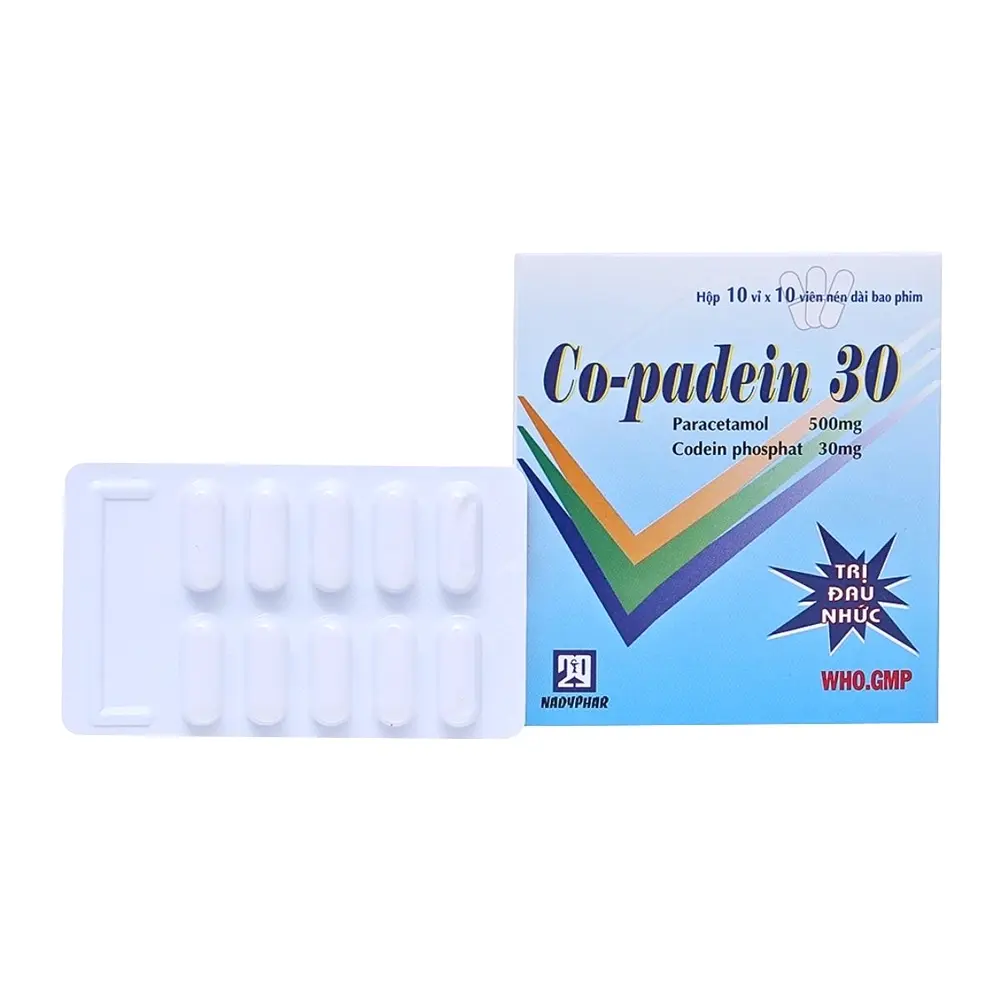 Co-Padein 30 Nadyphar 10 vỉ x 10 viên