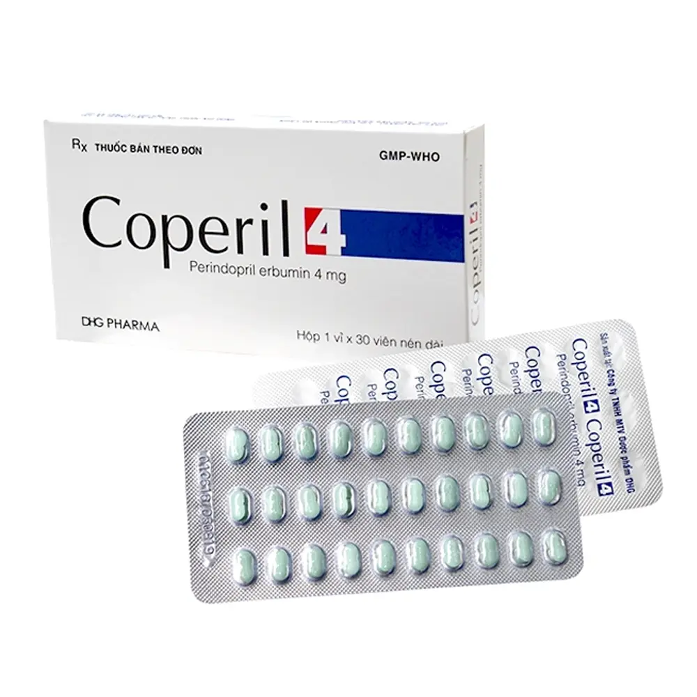 Coperil 4 (Perindopril 4 mg) DHG 1 vỉ x 30 viên
