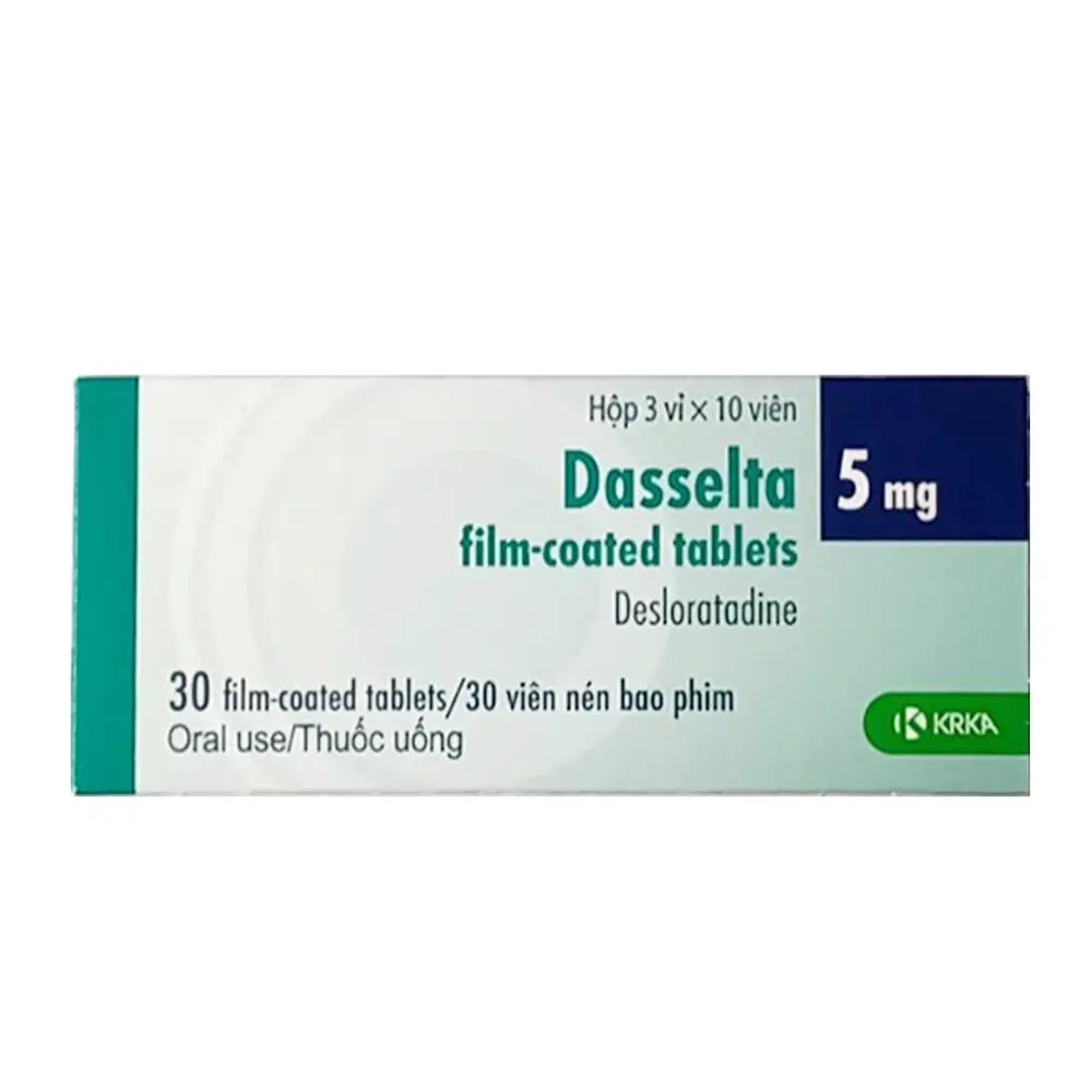 Dasselta 5 mg (Desloratadine 5 mg) KRKA 3 vỉ x 10 viên