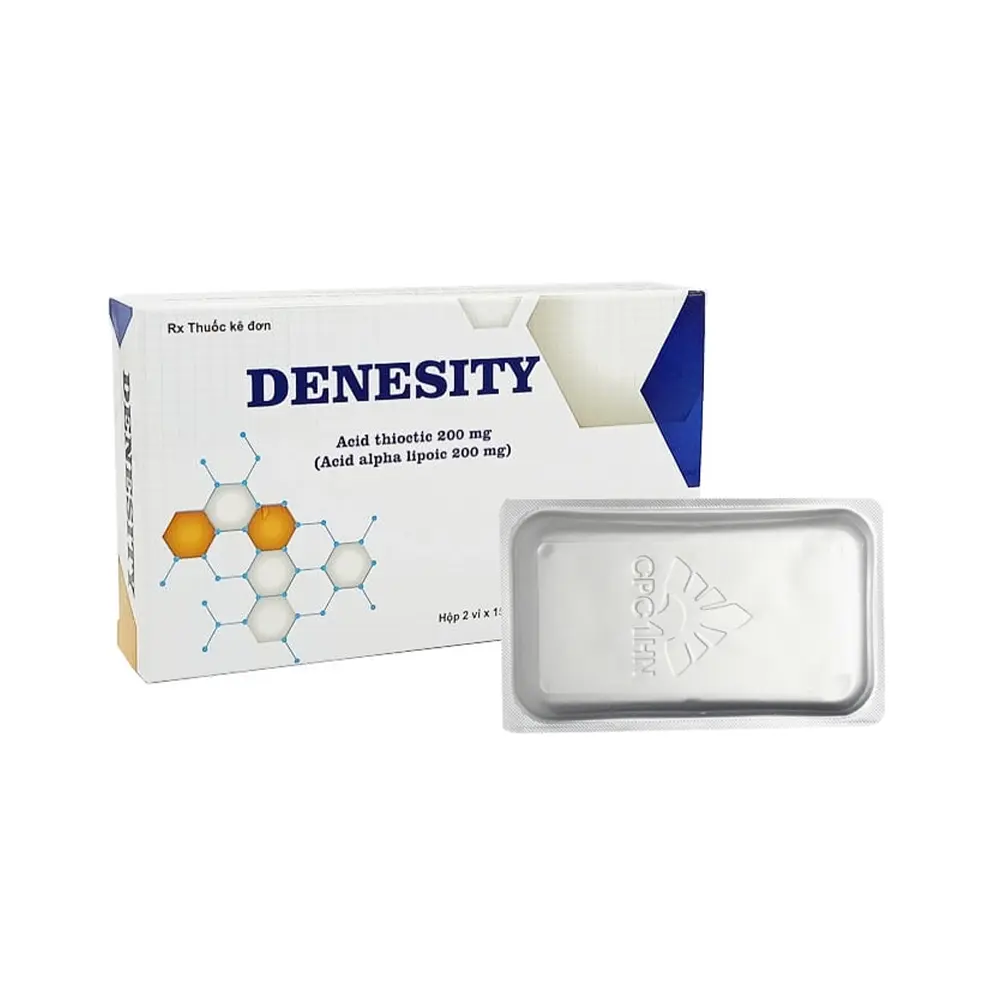 Denesity 200 (Acid alpha lipoic 200 mg) CPC1HN 2 vỉ x 15 viên